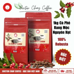 1kg Cà Phê Rang Mộc Đặc Biệt Nguyên Hạt DOCTOR CHAY