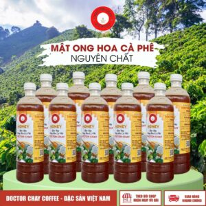 [Combo] 10 chai 1 lít mật ong hoa cafe nguyên chất