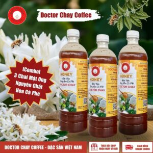 [Combo] 3 chai Mật Ong Nguyên Chất Hoa Cà Phê 1 Lít