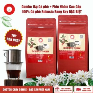 Phin nhôm cao cấp + 1kg Cà phê Robusta rang xay Đặc Biệt