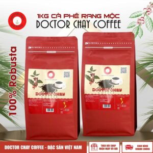 1kg Cà Phê Rang Mộc DOCTOR CHAY COFFEE (100% Robusta)