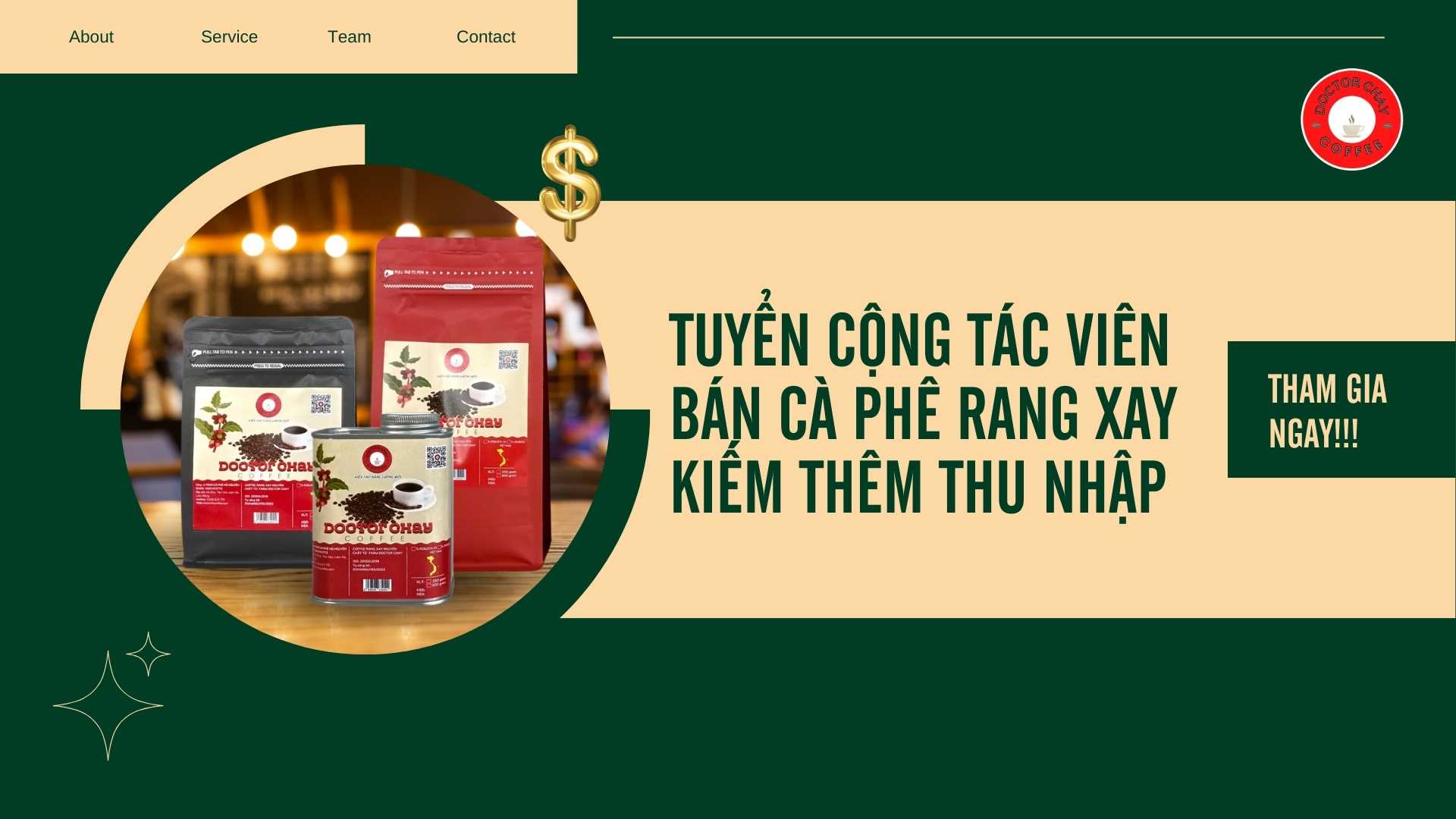 Tuyển cộng tác viên bán cà phê rang xay kiếm thêm thu nhập
